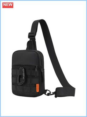 Water-Resistant Nylon Mini Sling Bag Crossbody Tactical Chest Pack Adjustable
